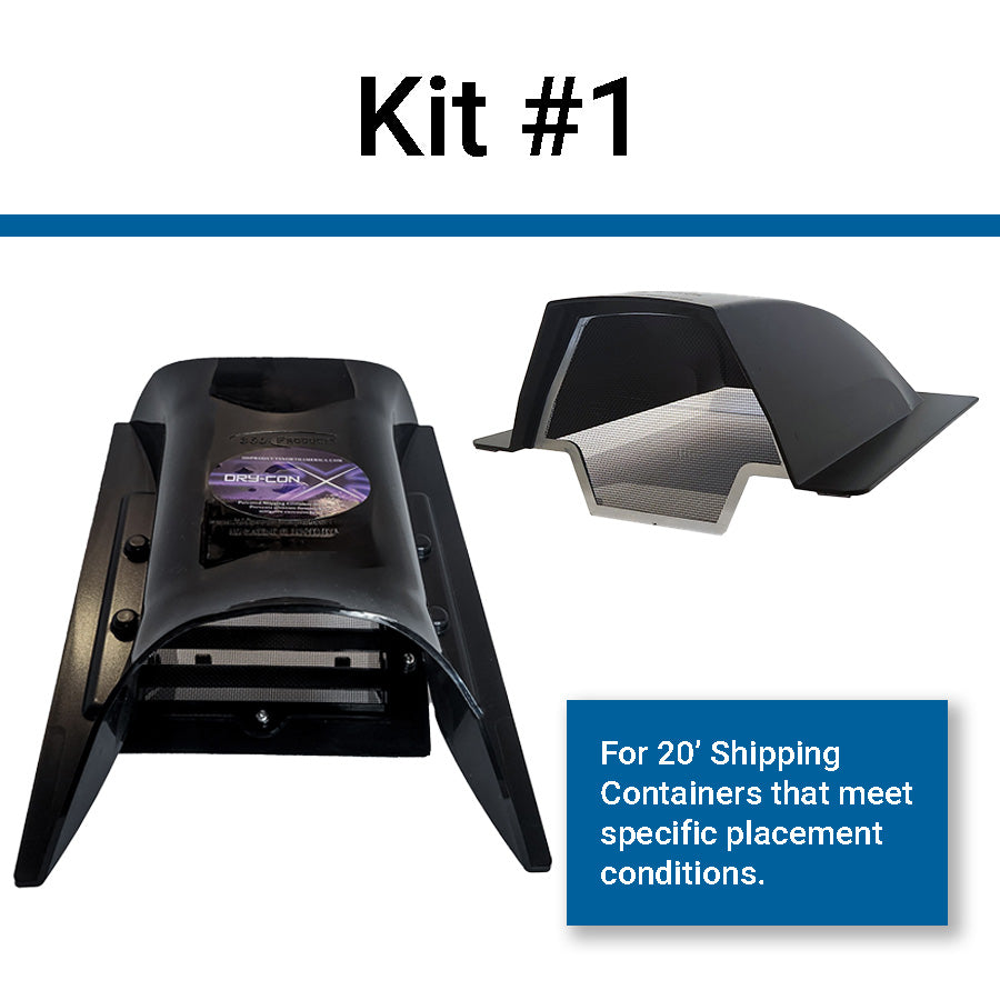 Dry-Con X ® 20' (20ft) Container Kit - Exhaust on doors, Intake on backwall