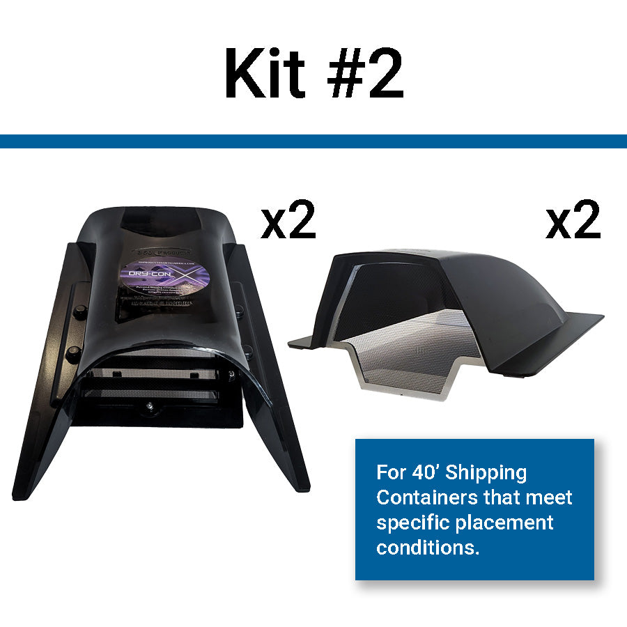 Dry-Con X ® 40' (40ft) Container Kit - Exhausts on doors and Inlets on backwall