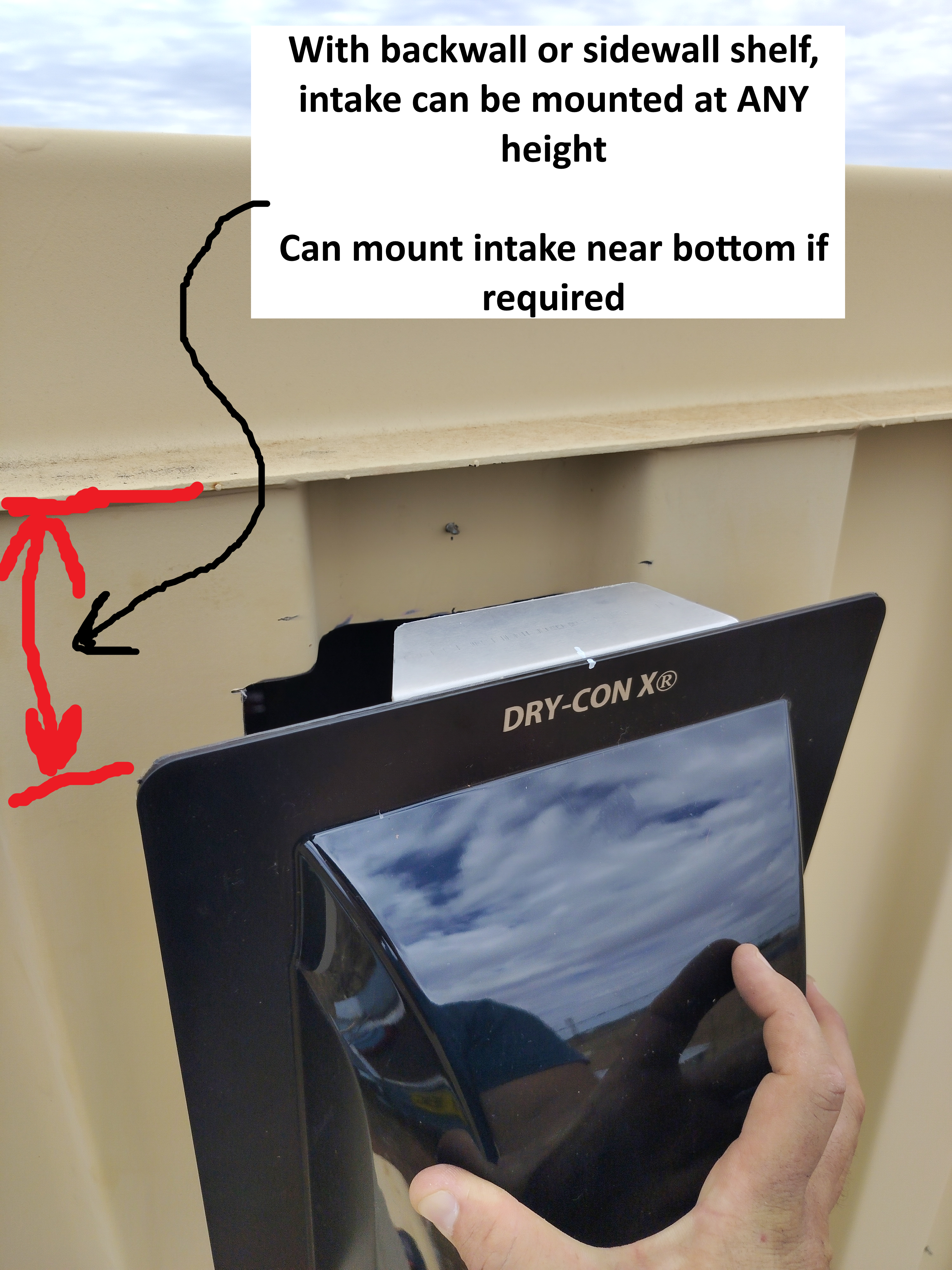 OPTIONAL - Backwall Intake Shelf