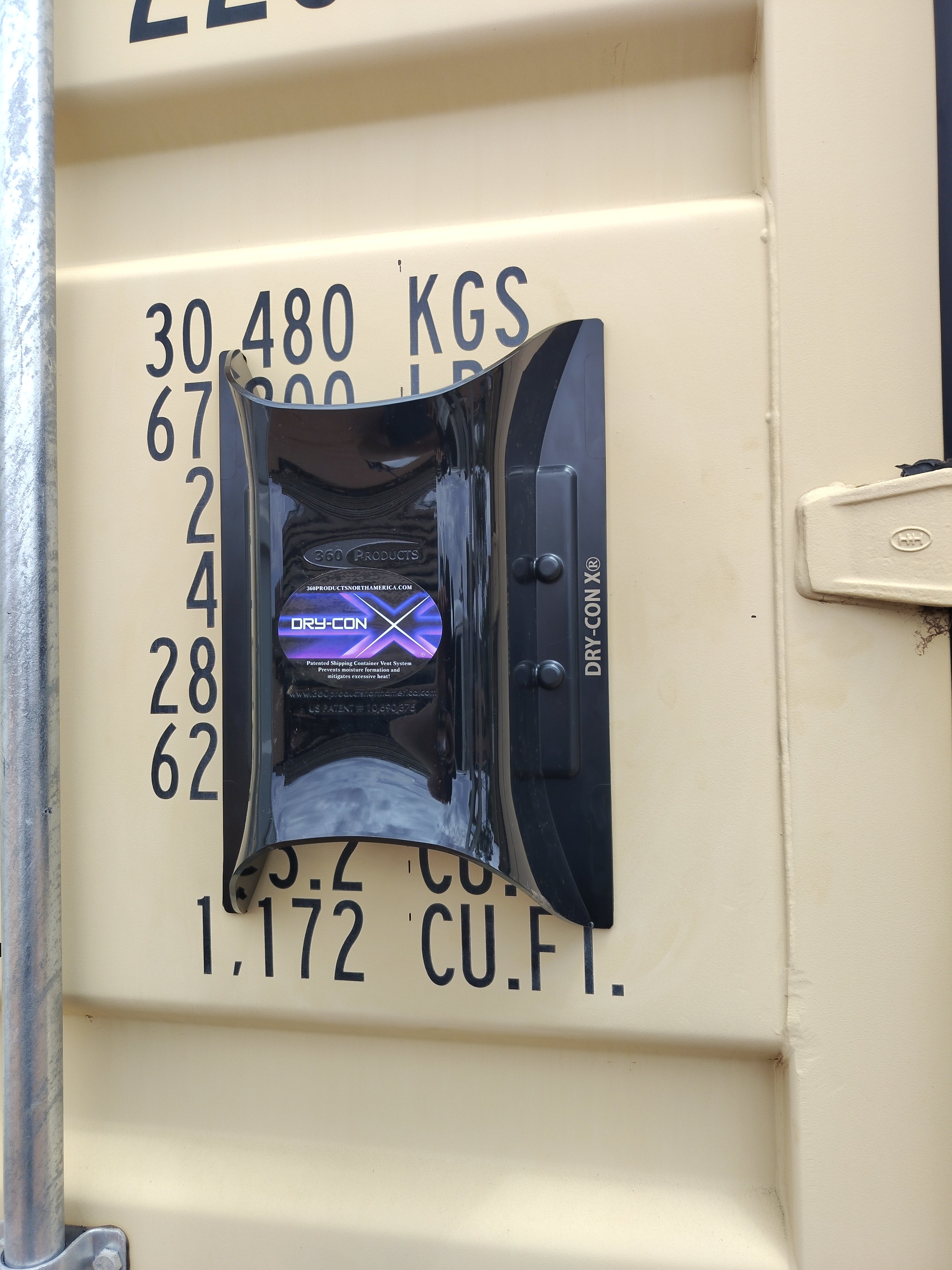 Dry-Con X ® 20' (20ft) Container Kit - Exhaust on doors, Intake on backwall