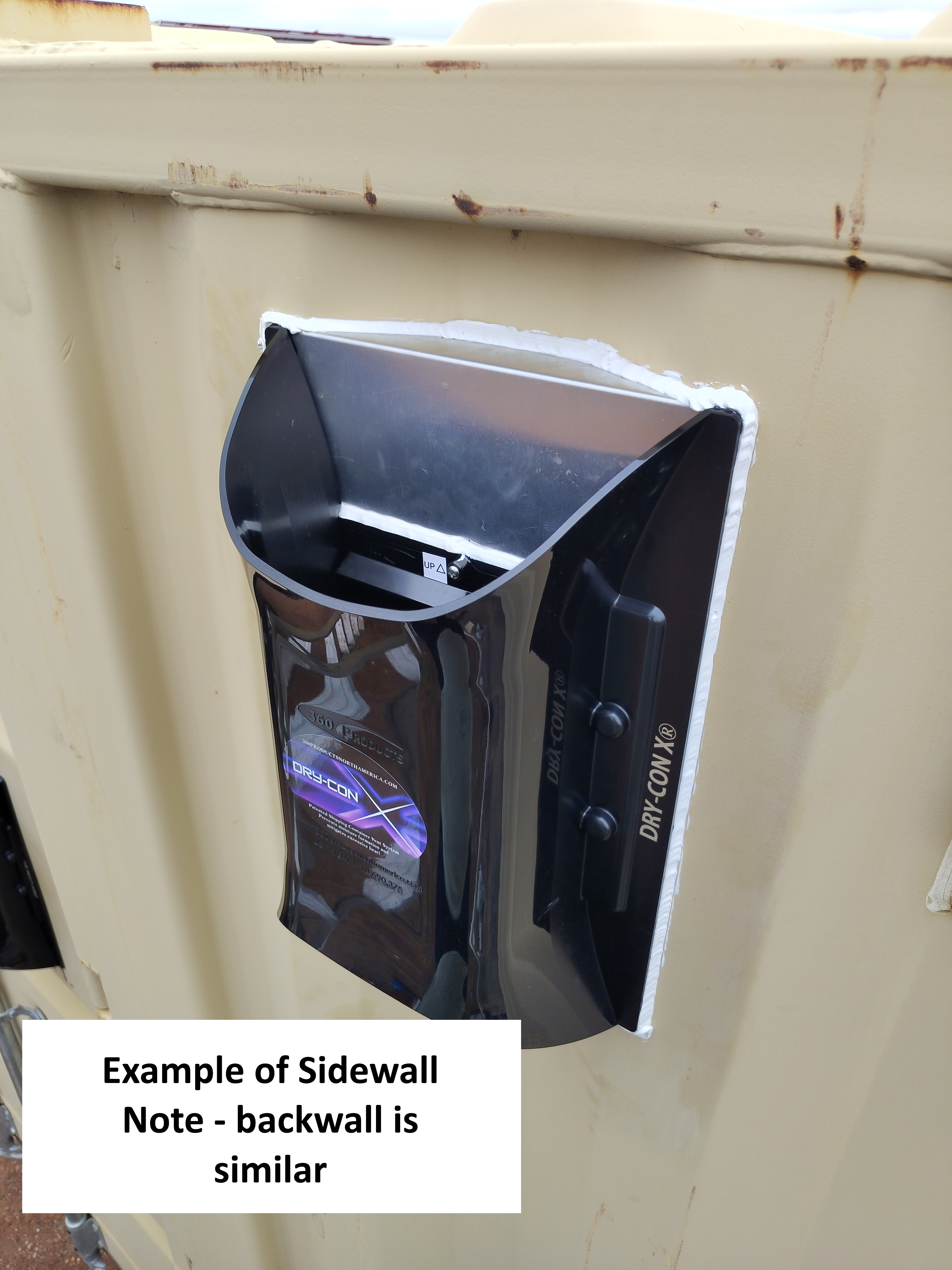 Dry-Con X ® Exhaust Vent Adapter Plate - back wall