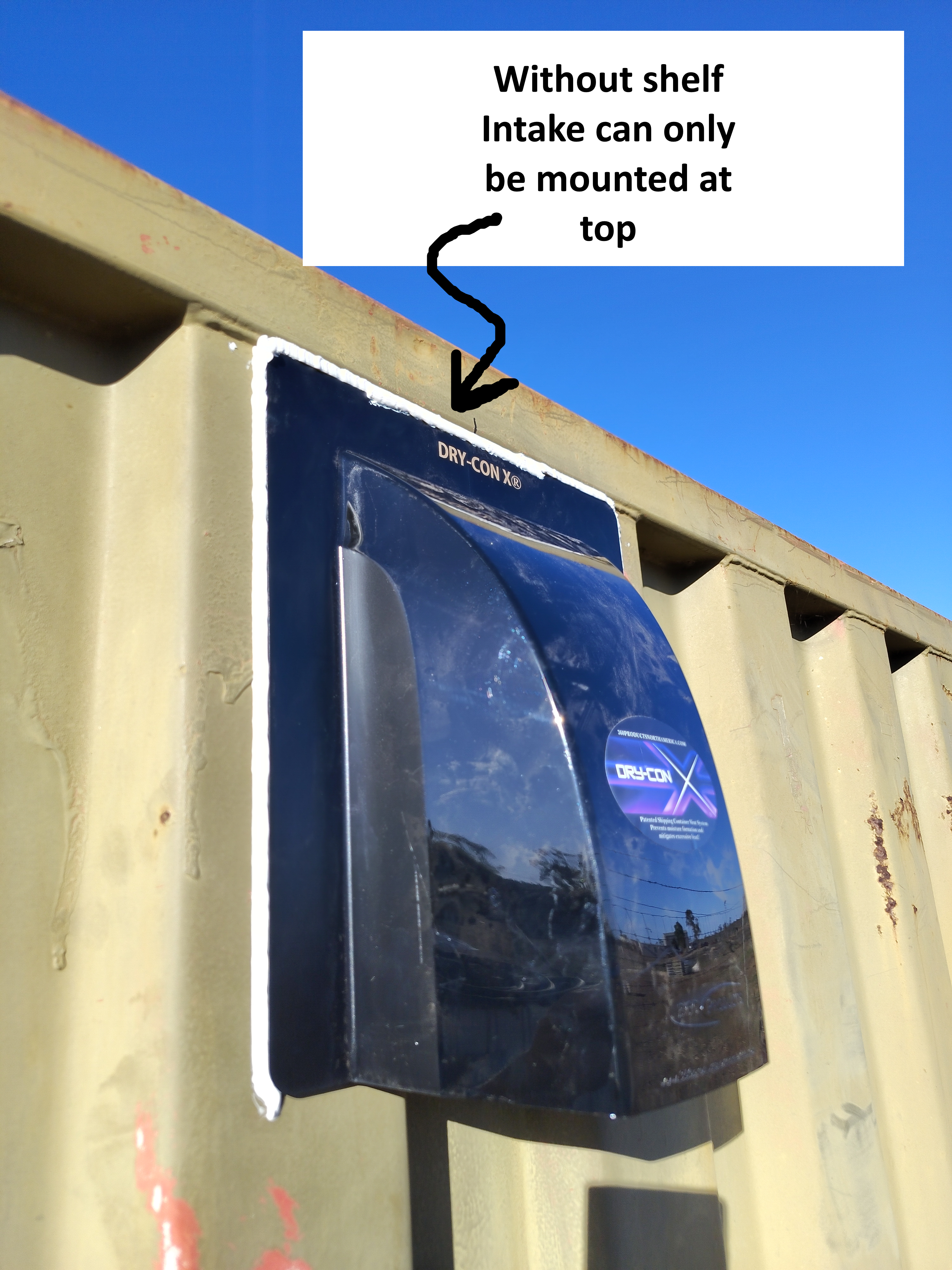 OPTIONAL - Backwall Intake Shelf